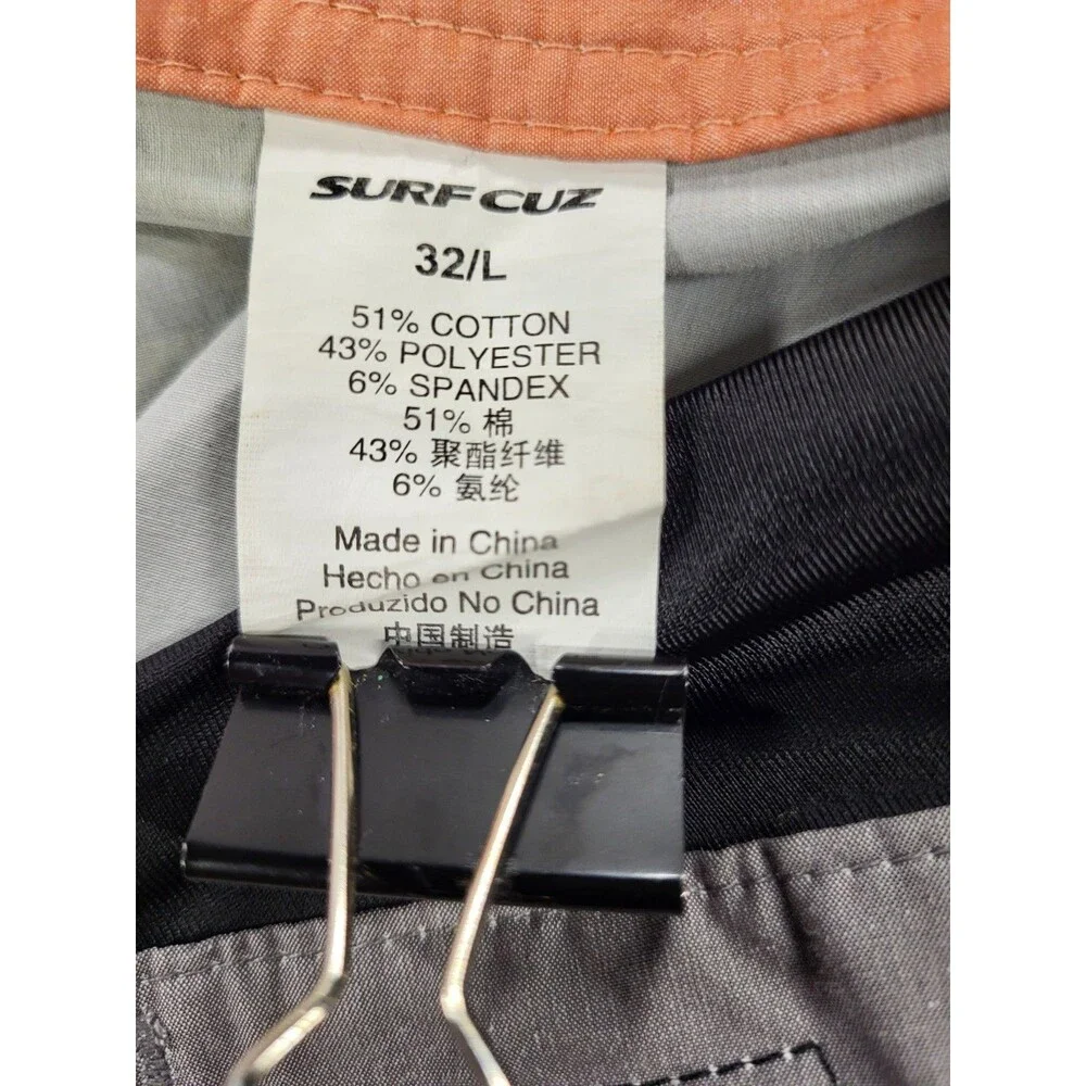 SURFCUZ Men's Vintage Cruzer Stretch Boardshort Chino Shorts. Size32 / L